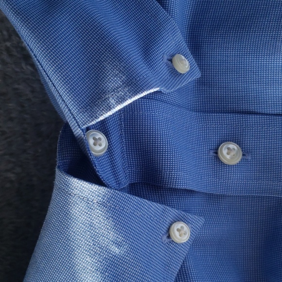 Roundtree & Yorke. Gold Label. Men's Blue; Button Down; Pocket Shirt. Sz 4XB - Picture 8 of 10